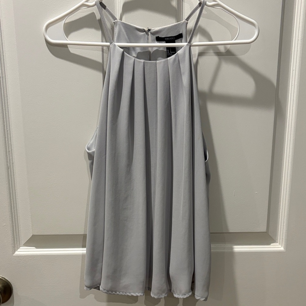 Forever 21 Light Blue Sleeveless Blouse